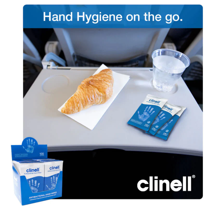 Clinell Antibacterial Hand Wipes (Individually Wrapped) | Pack of 100 sachets - Image 5
