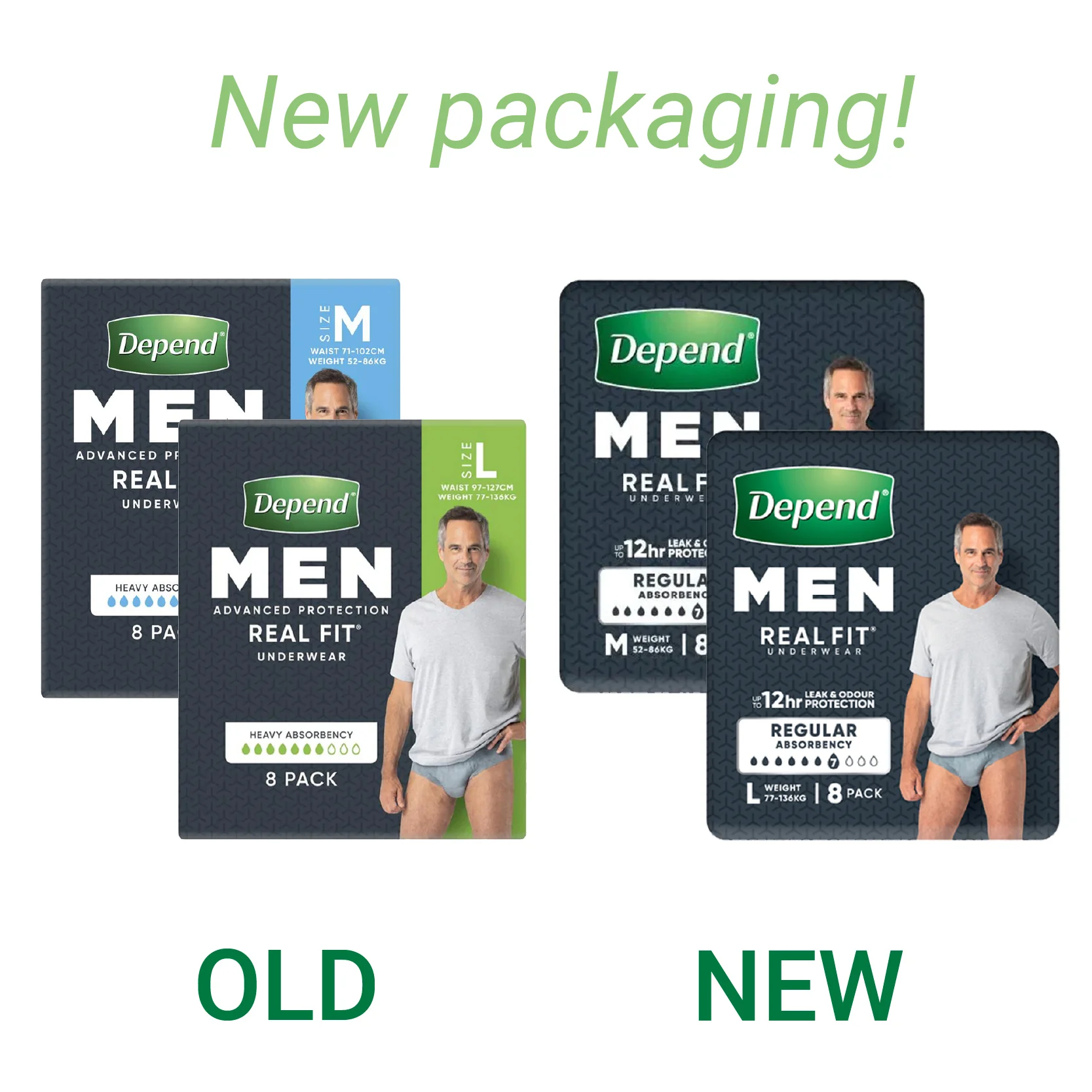 Depend Real Fit Underwear for Men | Pack of 8 - Image 2