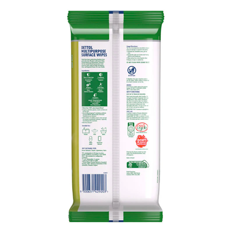 Dettol Multipurpose Wipes Crisp Apple | Pack of 110 - Image 2