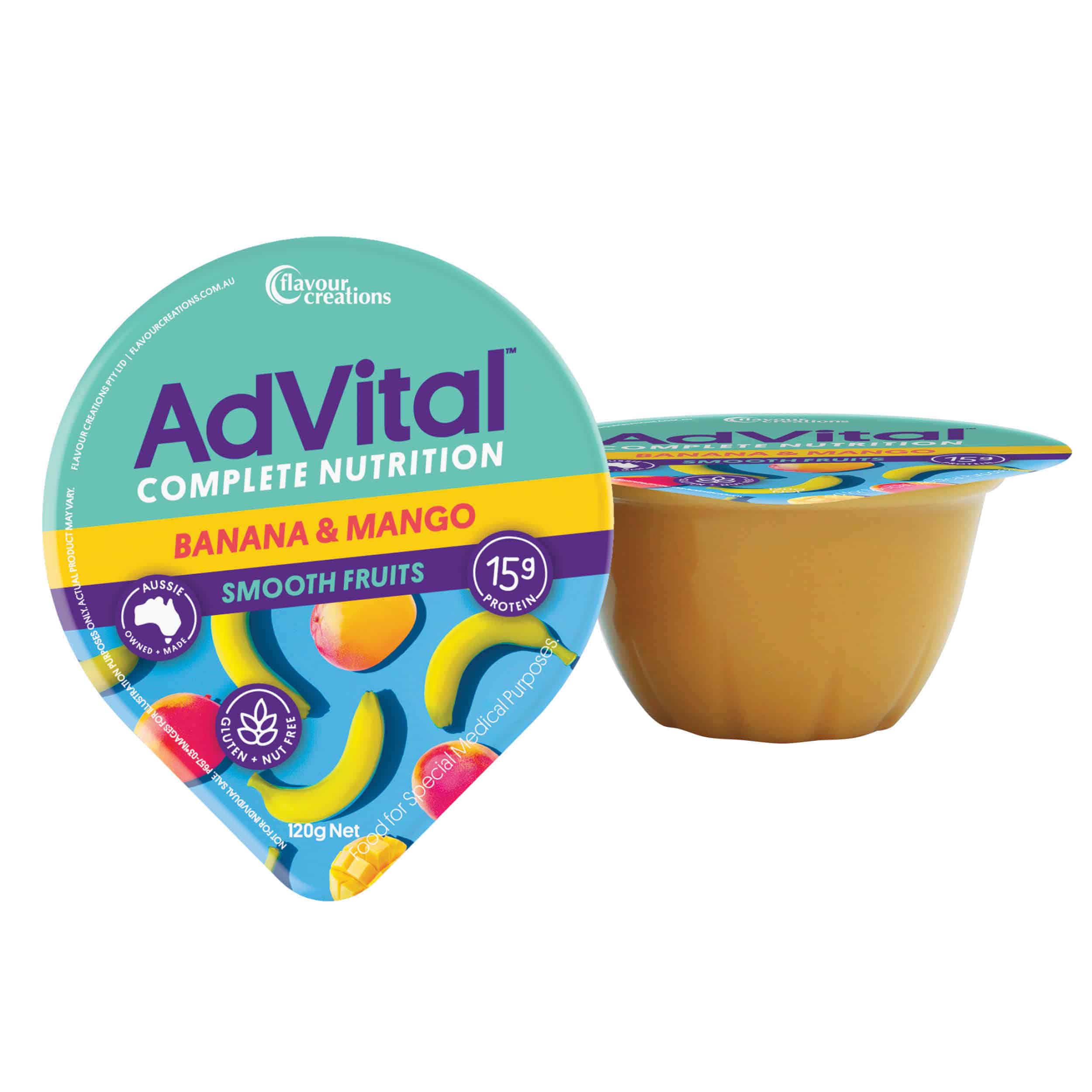 Flavour Creations Advital Nutritionally Complete Smooth Fruits 120g Cups | Carton of 12 - Image 2
