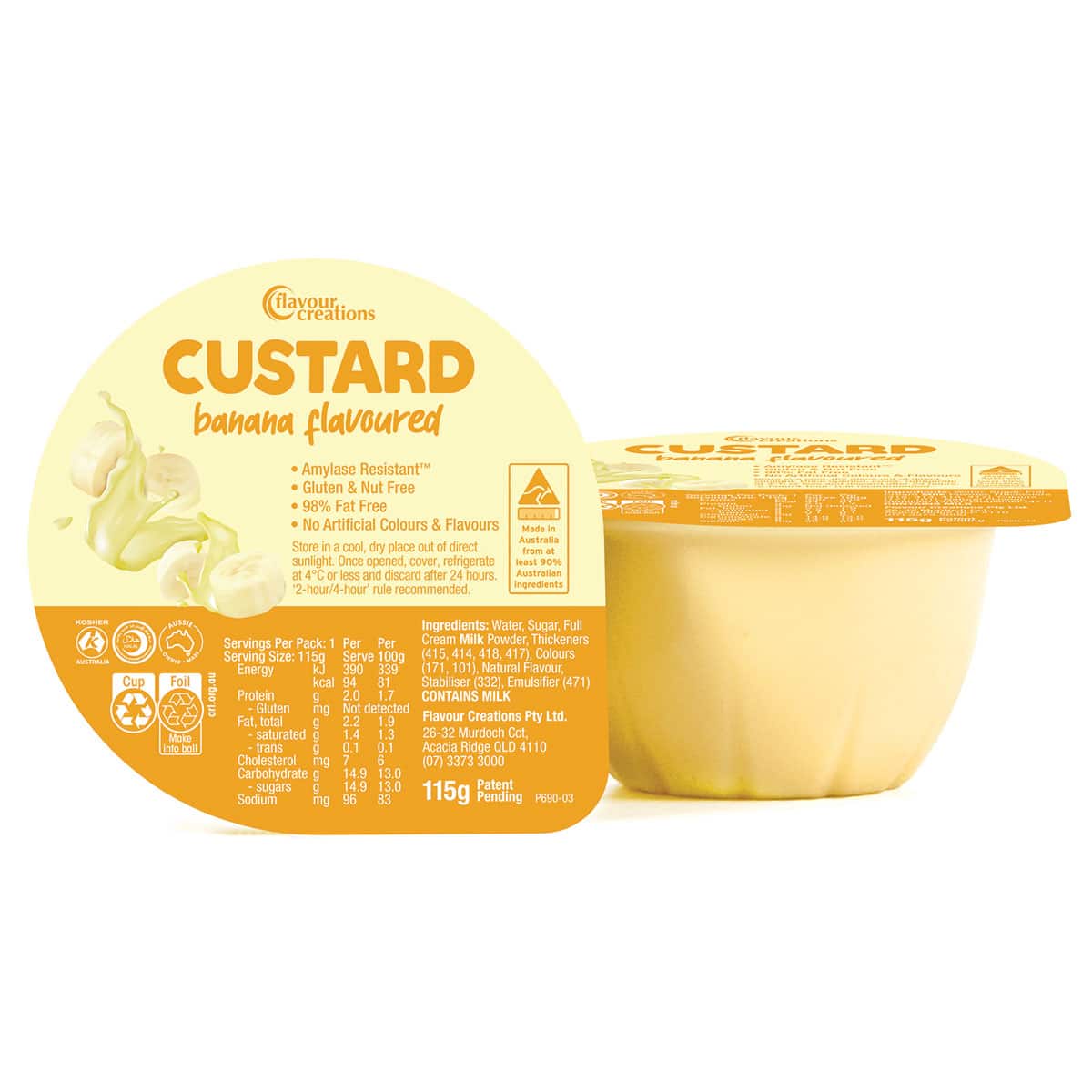 Flavour Creations Custard 115g Cups | Carton of 12 - Image 4