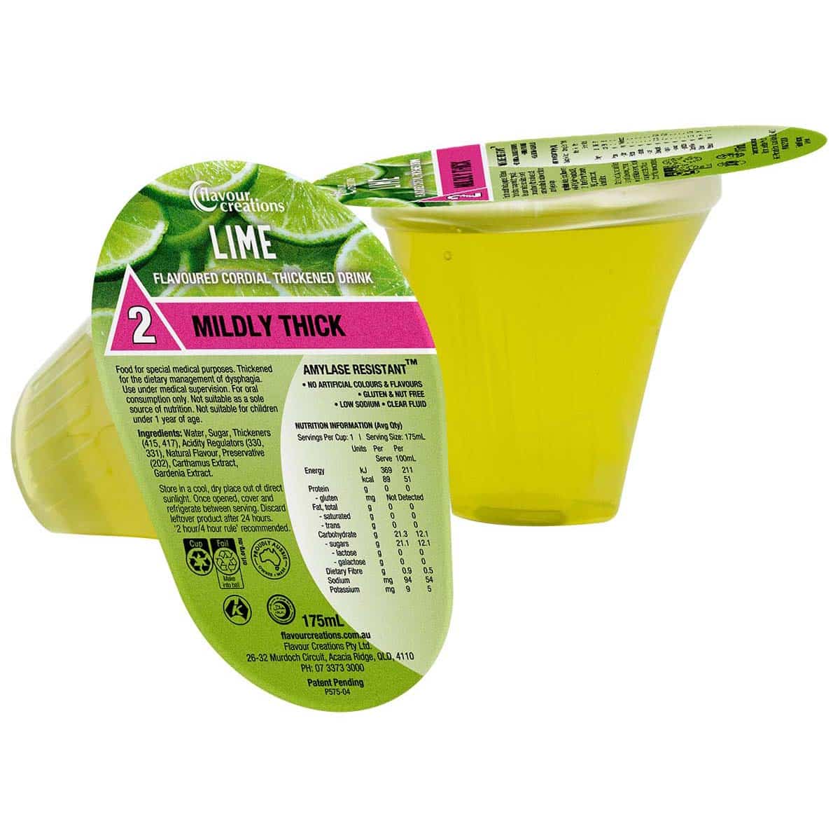 Flavour Creations Ready-To-Drink Cordial Mildly Thick/Level 2, 175mL Cups | Carton of 12 - Image 2