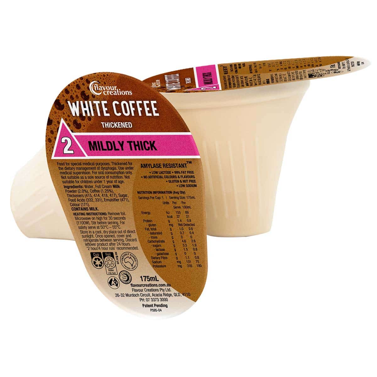Flavour Creations Ready-To-Drink Mildly Thick/Level 2, 175mL Cups | Carton of 12