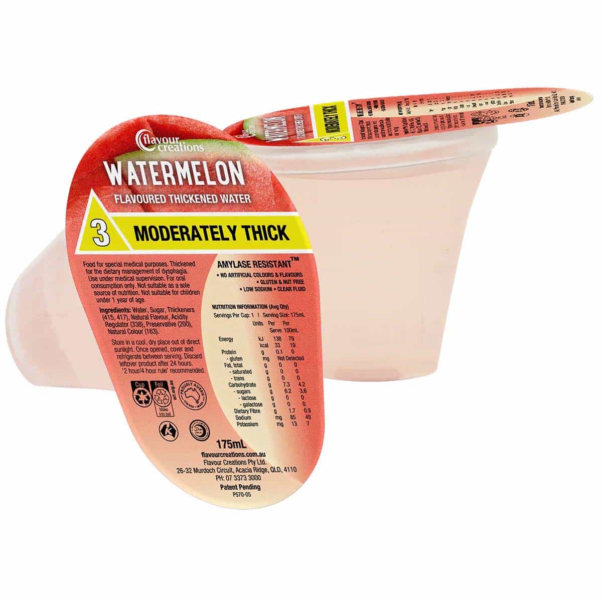 Flavour Creations Ready-To-Drink Moderately Thick/Level 3 Water 175mL Cups | Carton - Image 2