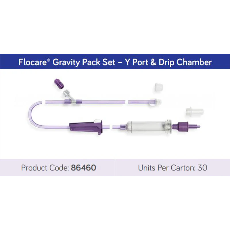 Flocare Pack Gravity Set - Y port | Carton of 30 - Image 2