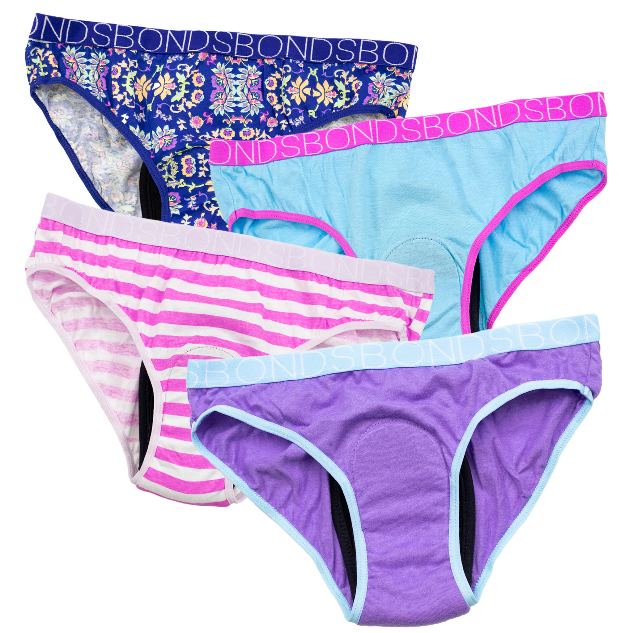 Girl's BONDS Bikini Brief with incontinence pad (4 pack) - Image 3