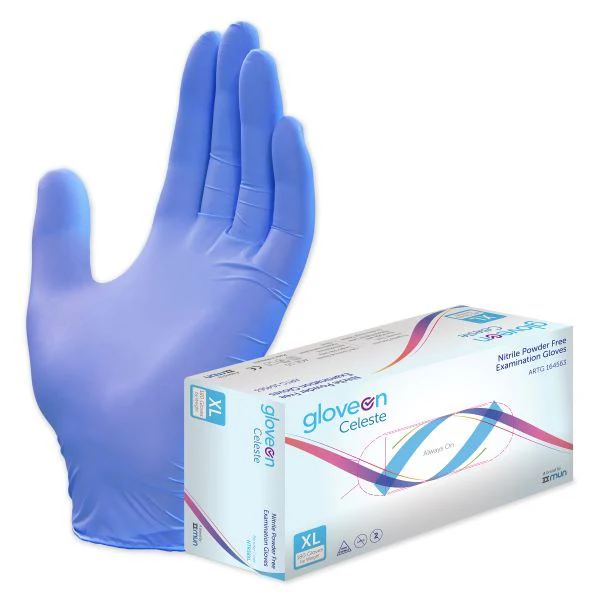 GloveOn Celeste Nitrile Exam Gloves Powder Free | Pack of 200 - Image 4