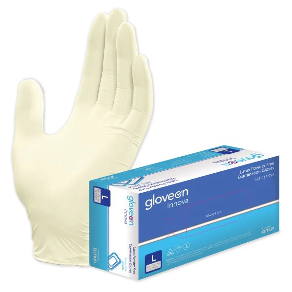 GloveOn Innova Latex Exam Gloves Powder Free | Pack of 100 - Image 3