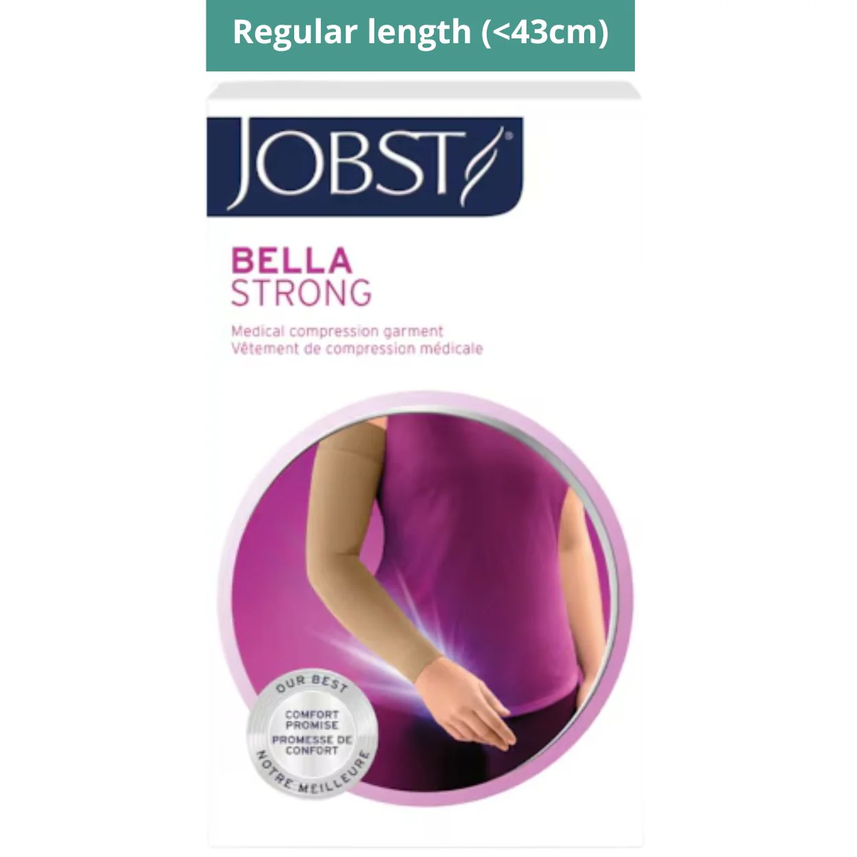 JOBST Bella Strong Compression Arm Sleeve 20-30mmHg in Natural - Image 4