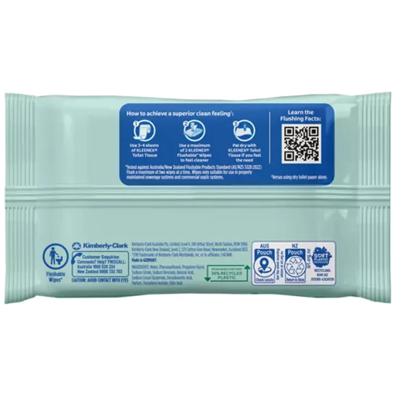 Kleenex Fresh Fragrance Flushable Wipes | Packet of 12 - Image 3