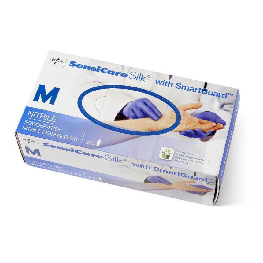 Medline SensiCare Silk Nitrile Disposable Gloves | Pack - Image 3