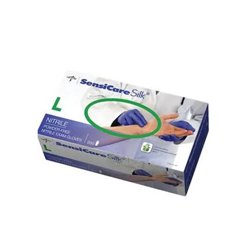 Medline SensiCare Silk Nitrile Disposable Gloves | Pack - Image 5