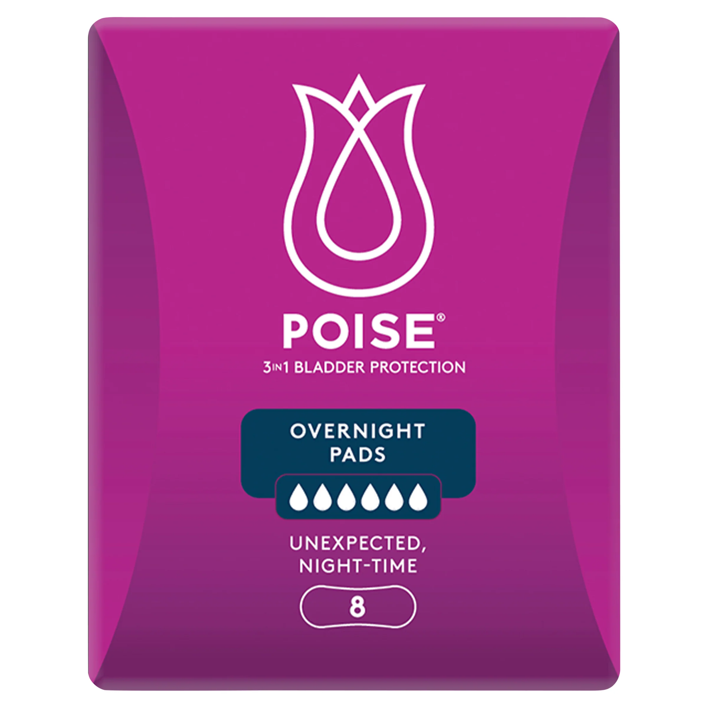 Poise Pads Overnight | Pack of 8