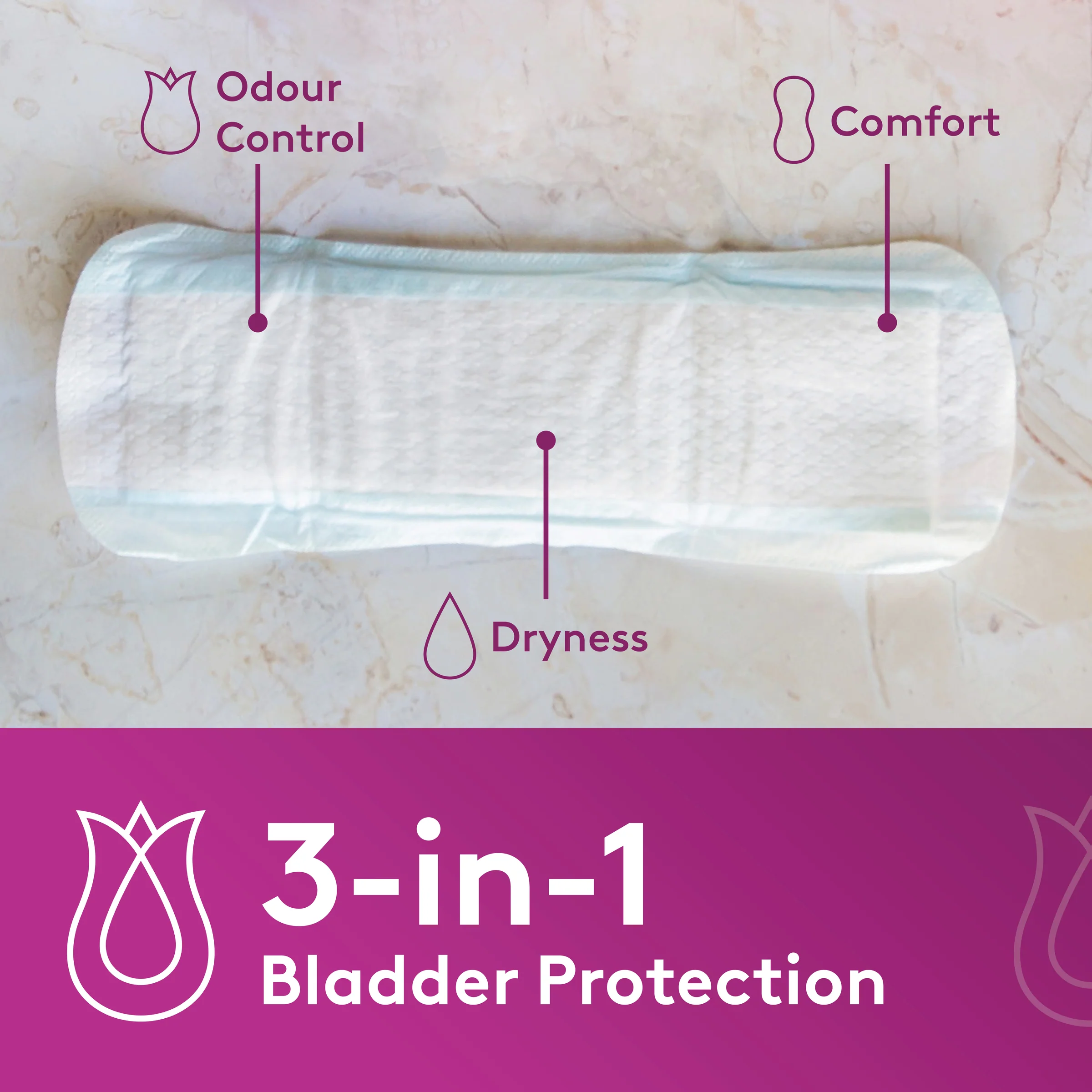 Poise Thin and Discreet Pad Regular | 16 per packet - Image 7