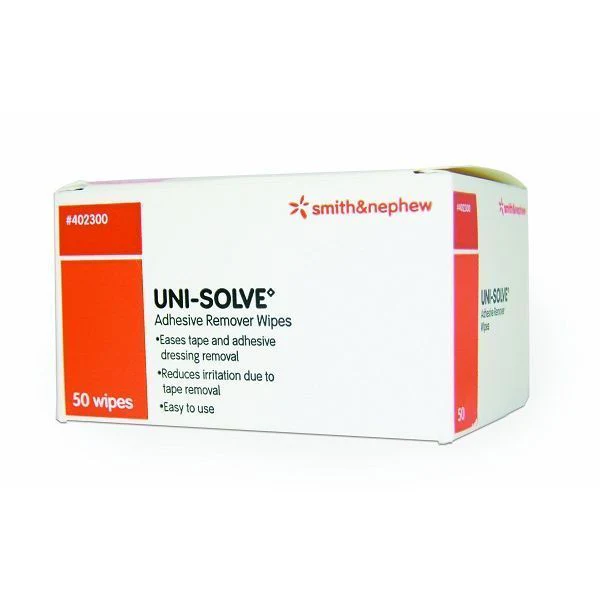 Smith & Nephew Uni-Solve Adhesive Remover Wipes | Pack of 50