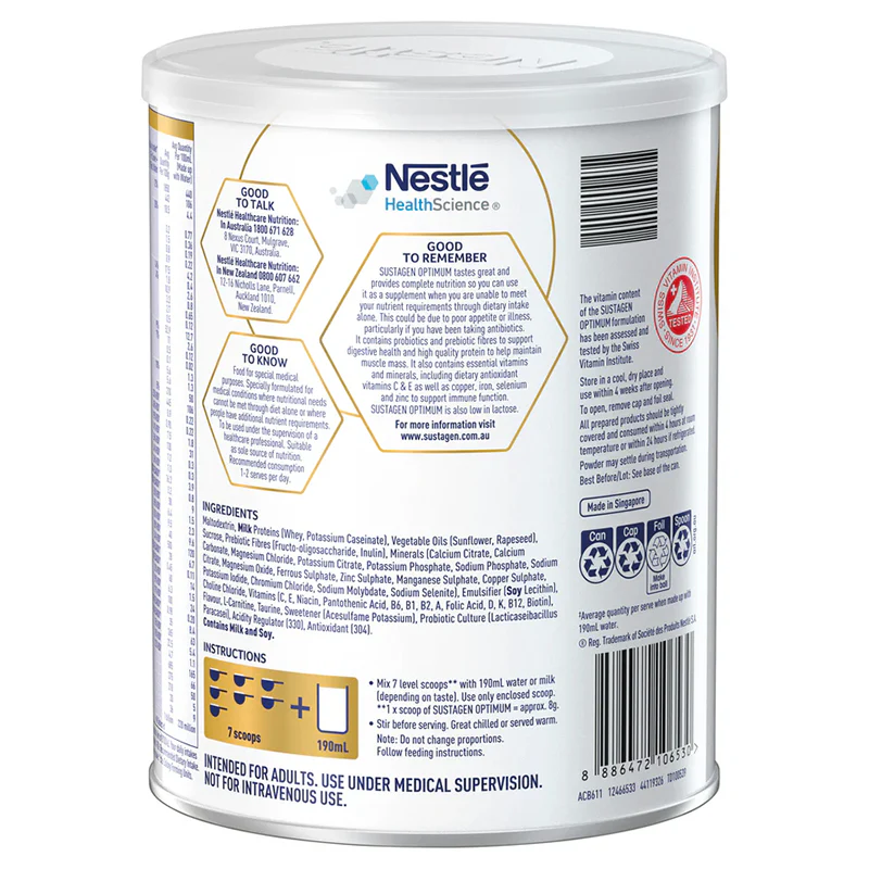 Sustagen Optimum 800g Can - Image 3