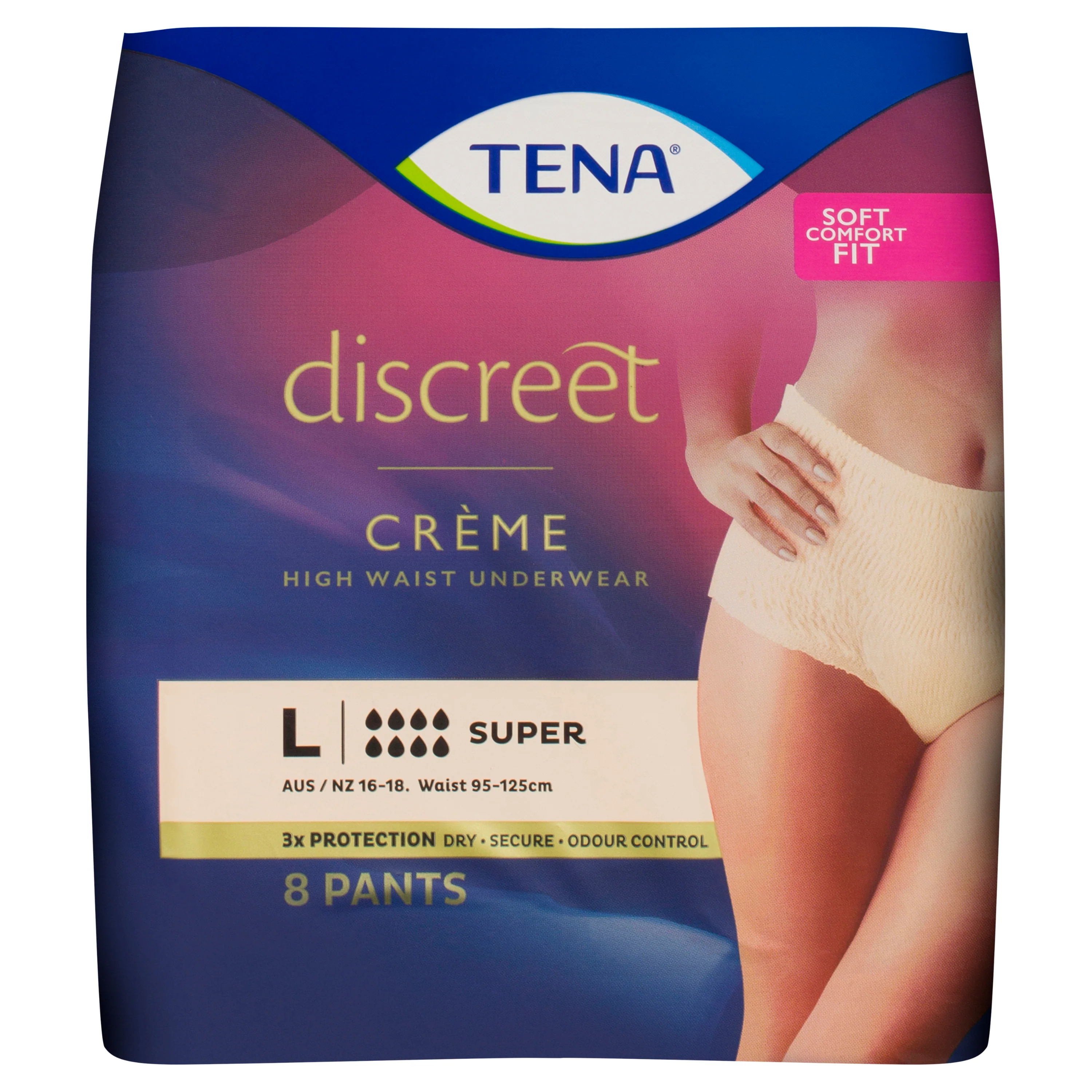 TENA Pants Women - Discreet Creme Super High Waist, PACKET - Image 2