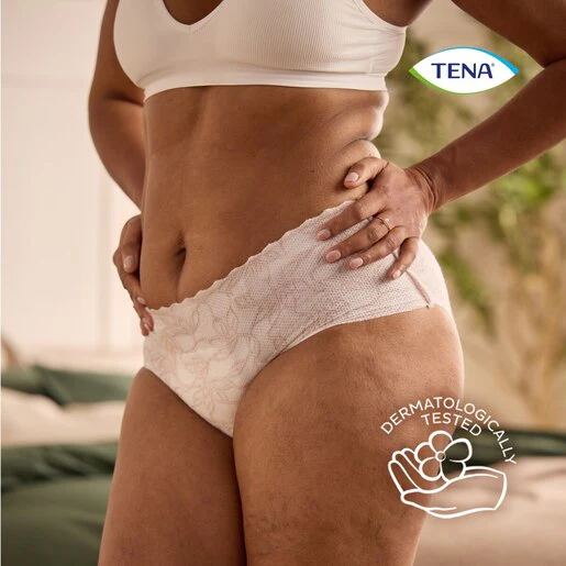 TENA Women's Discreet Pants Low Waist in White | Packet - Image 2